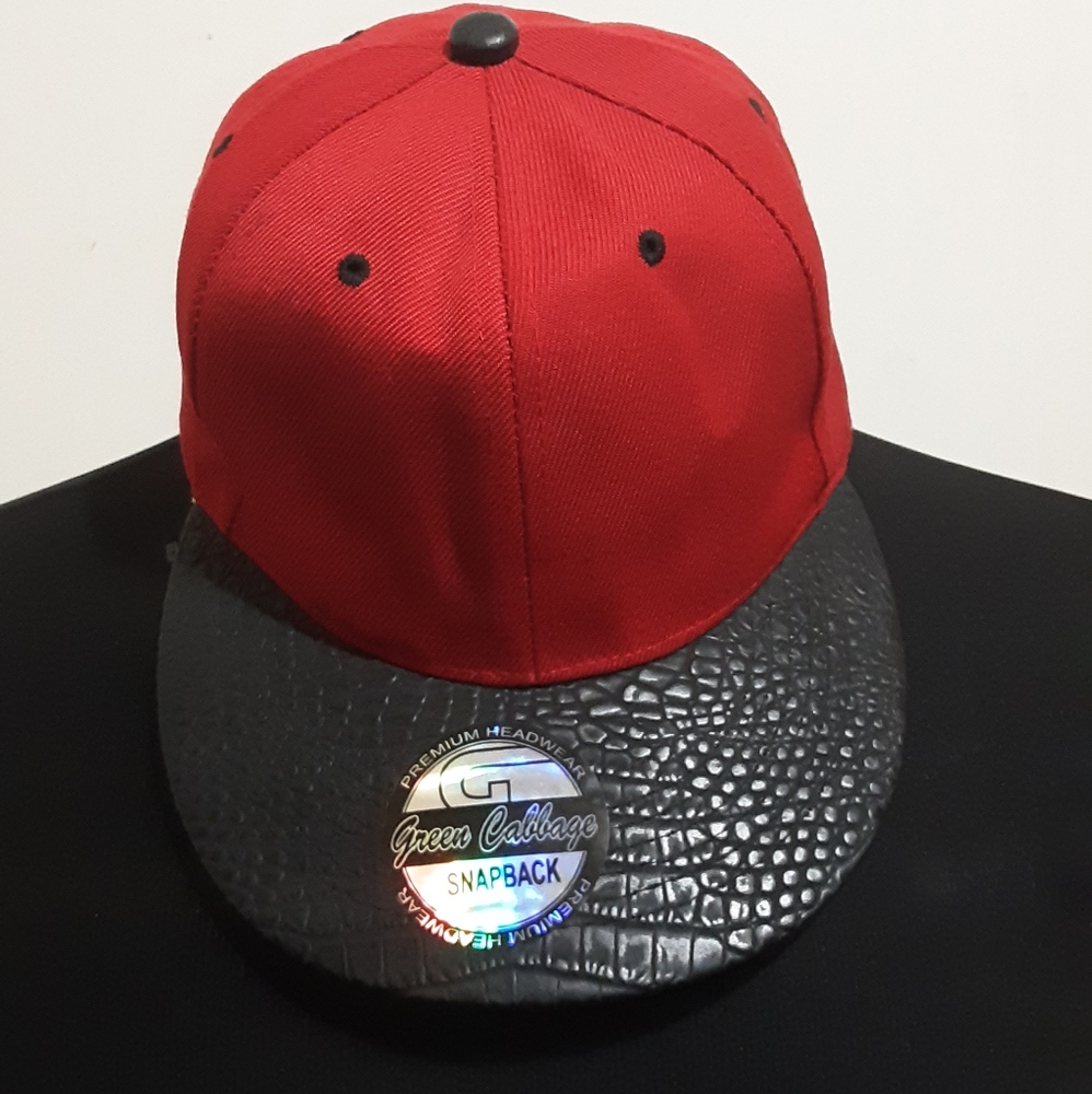 Green Cabbage Premium Headwear Snake Print Snapbac